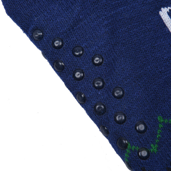 2er-Set - 2 Paar rutschfeste Haus Socken mit warmem Sherpa Futter, Einheitsgröße Weihnachtsmotiv, Rot und Dunkelblau  image number 11