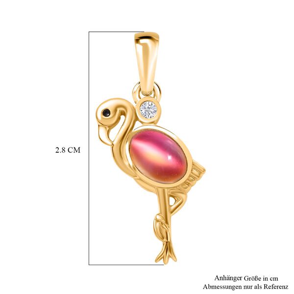 Flamingo Mondstein und Zirkon Anh&auml;nger - 0,97 ct. image number 6