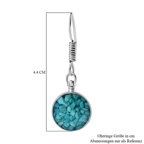 Sleeping Beauty Matrix T&uuml;rkis Ohrringe Messing ca. 6.00 ct image number 6