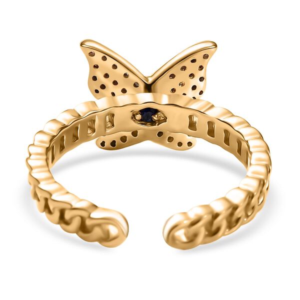 GP Trionfo Kollektion Weißer Diamant Ring 925 Silber 750 Gelbgold Vermeil (Größe 19.00) ca. 0.33 ct image number 4