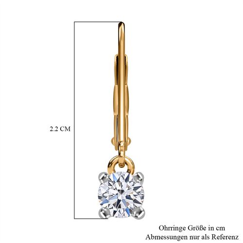 LUXURIANT DIAMOND - Lab Grown Diamant VS-GH Ohrringe 925 Silber 750 Gelbgold Vermeil ca. 1.00 ct image number 3