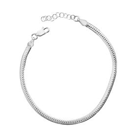 Fischgräten-Armband in rhodiniertem Silber