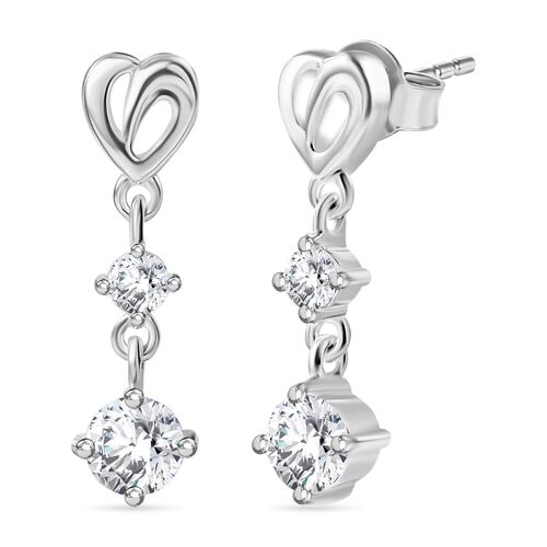 J Francis gefertigt mit SWAROVSKI- Swarovski Zirkonia Ohrringe in 925 Silber image number 0