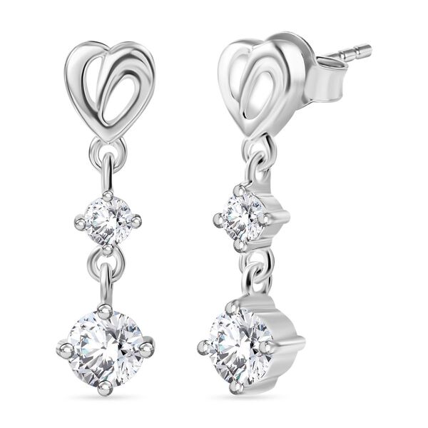 J Francis gefertigt mit SWAROVSKI- Swarovski Zirkonia Ohrringe in 925 Silber image number 0