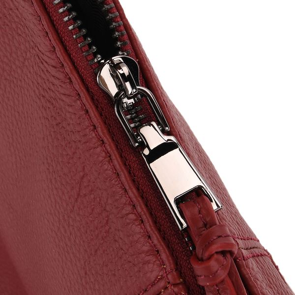 Echtleder-Hobo-Bag mit abnehmbarem Schulterriemen, 41x10x35 cm, Weinrot image number 7