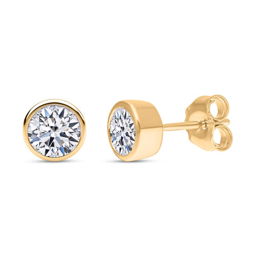 LUXURIANT DIAMOND- IGI zertifizierte VS-GH Labor Diamant Ohrstecker in 585 Gelbgold - 1 ct. image number 0