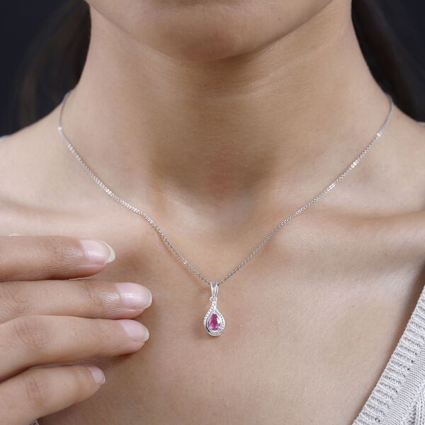 Ilakaka Rosa Saphir (Fissure gef&uuml;llt) Anh&auml;nger 925 Silber ca. 0,55 ct. image number 3