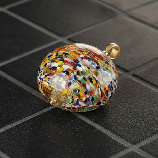 IL MURANO DI FRANCESCA- mehrfarbiger MURANO DISC Anh&auml;nger image number 1