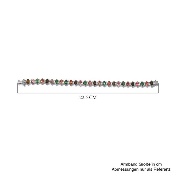 Multi Turmalin und Zirkon 19cm Armband - 13,50 ct. image number 5