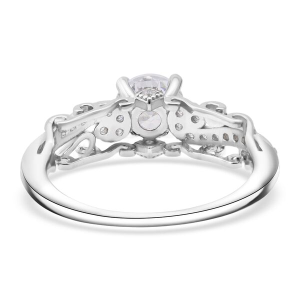 Lustro Stella Weißer Zirkonia Ring 925 Silber rhodiniert (Größe 19.00) image number 5