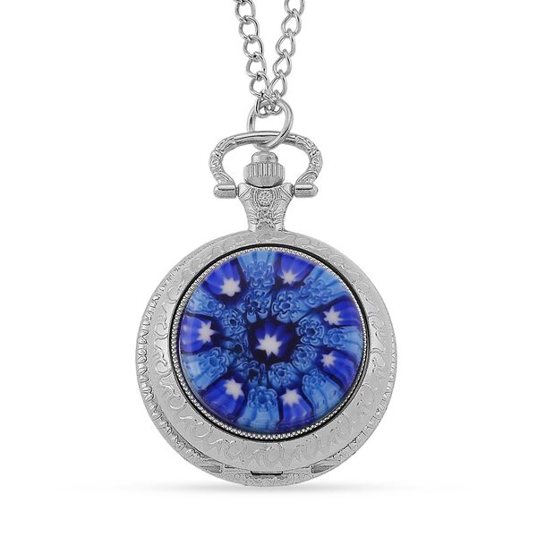 EXKLUSIVES ANGEBOT STRADA SPINNING Uhr Blaues Murano-Stil Glas mit Japanisches Uhrwerk 91.4 cm image number 0