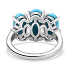 Amerikanischer, natürlicher Sleeping Beauty Türkis und Diamant-Ring, 925 Silber platiniert  ca. 4,68 ct image number 5