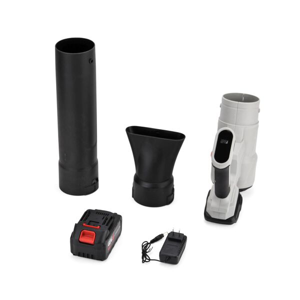 Akkubetriebener 21V Gebläser mit LCD-Display, 5-stufige Leistungseinstellung, inklusive Ladegerät, Grau-Schwarz image number 5