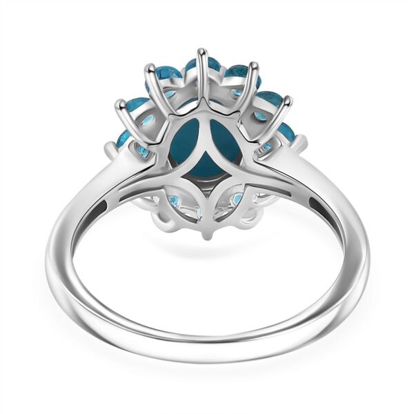 AA Sleeping Beauty Türkis, Neon Apatit Ring 925 Silber rhodiniert (Größe 16.00) ca. 1,77 ct image number 6