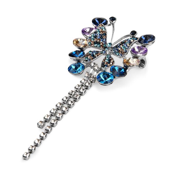 Mehrfarbiger Kristall Brosche image number 4