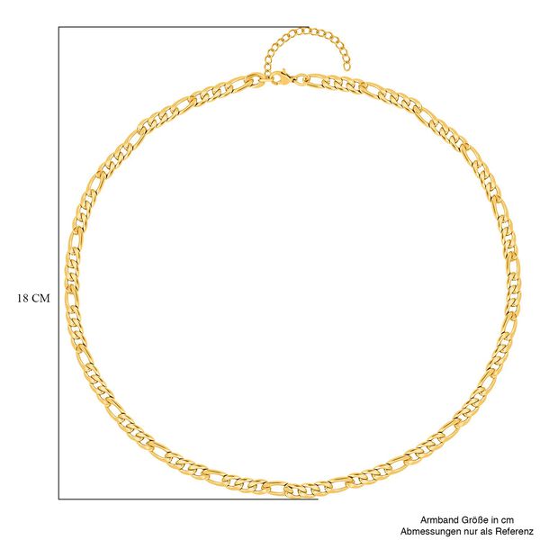 Figarokette, ca. 50 cm, 316L Edelstahl , ca. 27,50g, goldfarben image number 4