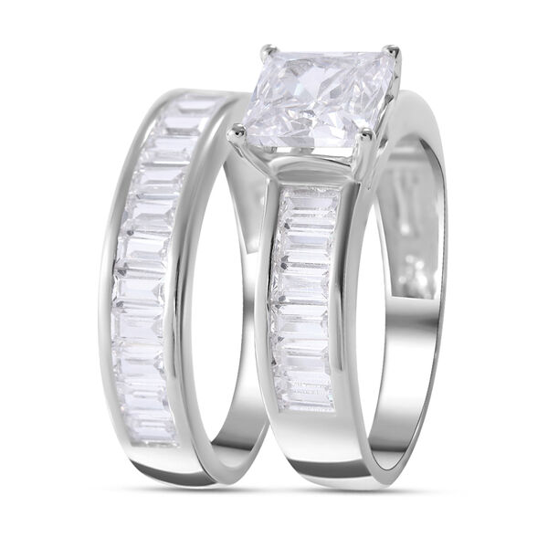 LUSTRO STELLA 2er-Set- weiße Zirkonia-Ringe - 5,04 ct. image number 3