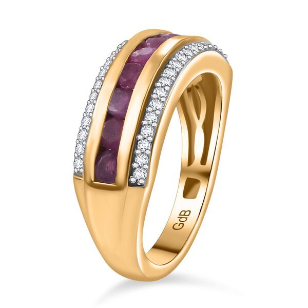 Afrikanischer Rubin und Zirkon Ring - 1,20 ct. image number 5