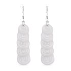 D'Joy Weiße Jade Ohrringe 925 Silber rhodiniert ca. 55.00 ct