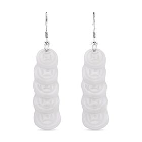 D'Joy weiße Jade Ohrringe - 55 ct.