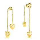 Herz-Anhänger-Ohrringe, 925 Silber vergoldet, ca. 1,90g