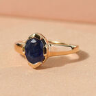 Masoala Saphir Solitär Ring, 925 Silber vergoldet, 1,90 ct. image number 1
