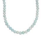 Amazonit Halskette ca. 50 cm Messing rhodiniert ca. 191.00 ct