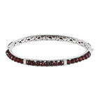 Roter Granat-Armreif, 20 cm, Messing platiniert ca. 33,60 ct image number 0