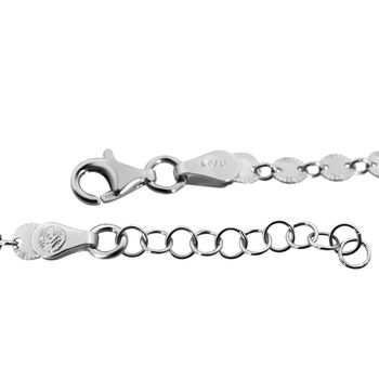 Italienisches Armband, 925 Silber rhodiniert, ca. 18 cm + 2.5 cm Extender, ca. 2,60g