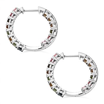 D'Joy AA Mehrfarbig-Turmalin Ohrringe 925 Silber rhodiniert ca. 3,14 ct.