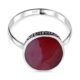 Royal Bali - Koralle Ring 925 Silber (Größe 17.00) ca.