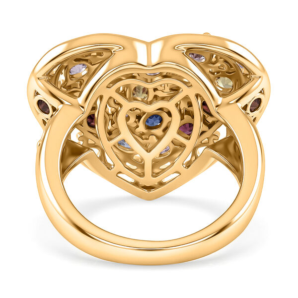 Mehrfarbiger Saphir Herz Ring - 3,27 ct. image number 4