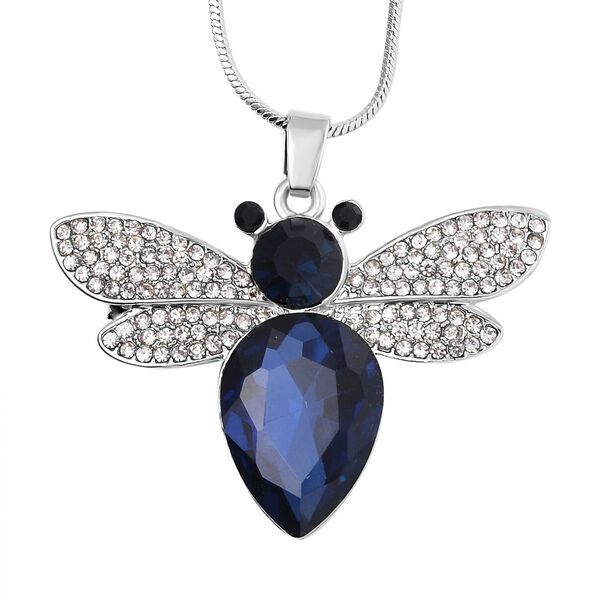 Mehrfarbiger Kristall Halskette, ca. 60 cm, Schmetterling image number 0