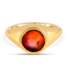 Ammolit Ring 925 Silber Gelbgold Vermeil  ca. 2,04 ct