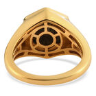 Meteorit Ring 925 Silber vergoldet  ca. 9,57 ct image number 5