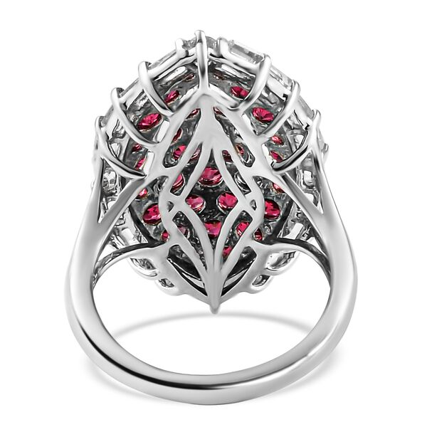 Rhodolith Granat und weißer Topas-Ring - 5,12 ct. image number 6