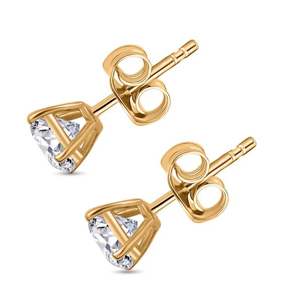 J Francis gefertigt mit SWAROVSKI- Swarovski Zirkonia Ohrringe, 925 Silber rosévergoldet image number 5