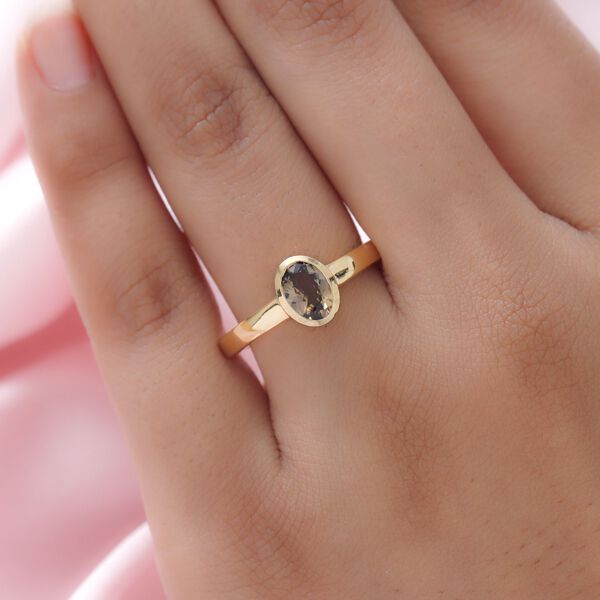 AA natürlicher, goldener Tansanit-Ring - 0,75 ct. image number 3