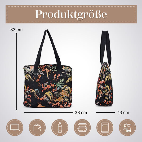 Vielseitige Tragetasche mit Hirsch-Muster, 38x13x33cm image number 5