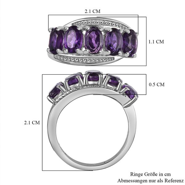Afrikanischer Amethyst Ring Edelstahl (Gr&ouml;&szlig;e 16.00) ca. 2,07 ct image number 6