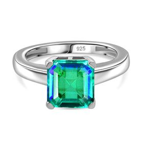 Pfau Triplett Quarz Ring, 925 Silber rhodiniert - 3,05 ct
