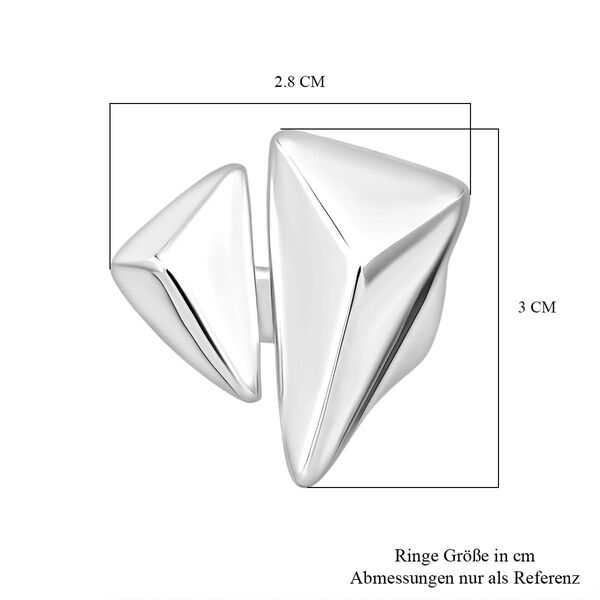 Statement-Ring, geometrisches Dreiecks-Design, 925 Silber, (Gr&ouml;&szlig;e 17.00) image number 6