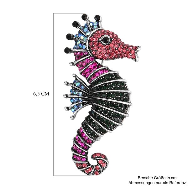 Mehrfarbiger Kristall Brosche Antik-silber-Plattierung image number 5