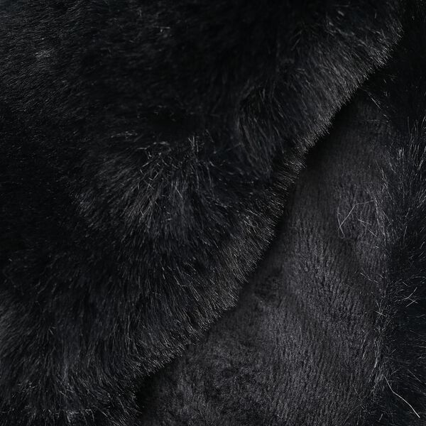 Damen Schal aus Kunstfell mit Magneten, Schwarz image number 3