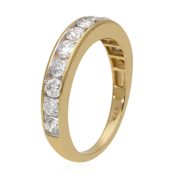 Diamant zertifiziert I2-I3/G-H Half Eternity Ring 375 Gelbgold image number 4