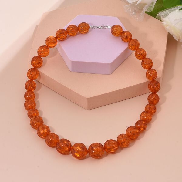 Synthetischer Bernstein Kette 48 cm image number 1