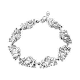 Elefant Armband in 925 Silbe, 19cm