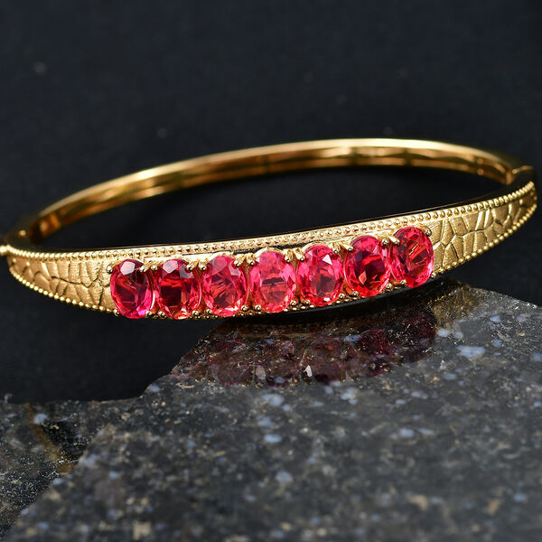 EVER TRUE Sunset Quarz Triplette Armreif ca. 19 cm Nickelfreies Messing ca. 10,48 ct. image number 1