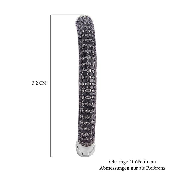 Schwarze Spinell-Inside-Out-Creolen - 2,98 ct. image number 5