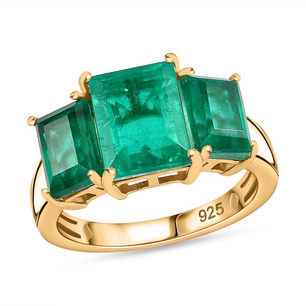 Smaragd Quarz Triplett Ring - 5,23 ct. image number 4